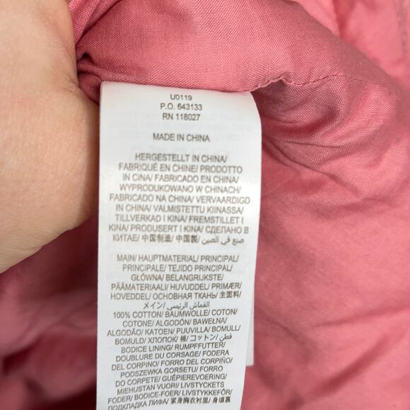 BODEN Broderie Quilted Embroidered Eyelet Cotton Jacket Pink Sz 14 Plus - Picture 6 of 6